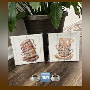 Coffee/Cafe  Design Boutique Canvas Wall Art 2pcs Set 🍃🆕🍃